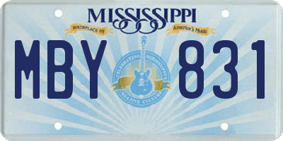 MS license plate MBY831