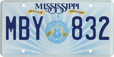 MS license plate MBY832