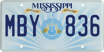MS license plate MBY836