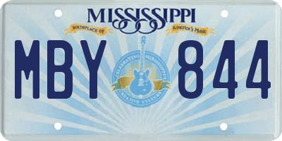 MS license plate MBY844