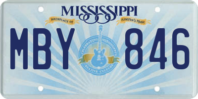 MS license plate MBY846