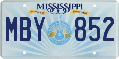 MS license plate MBY852