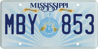 MS license plate MBY853