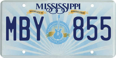 MS license plate MBY855