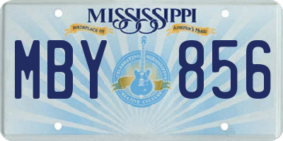 MS license plate MBY856