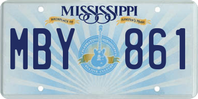 MS license plate MBY861
