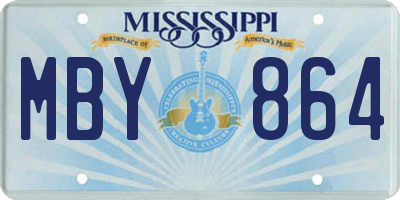 MS license plate MBY864