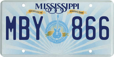 MS license plate MBY866