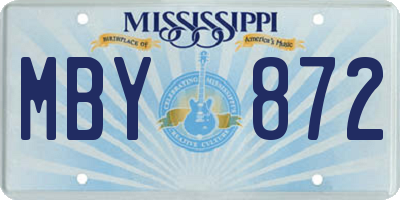 MS license plate MBY872