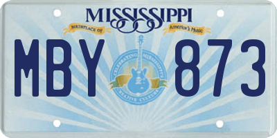 MS license plate MBY873