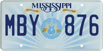 MS license plate MBY876