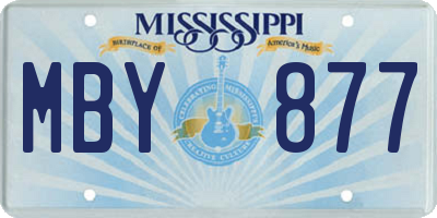 MS license plate MBY877