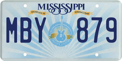 MS license plate MBY879