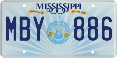 MS license plate MBY886