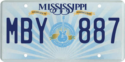 MS license plate MBY887