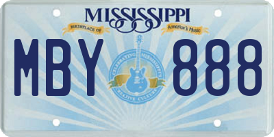 MS license plate MBY888
