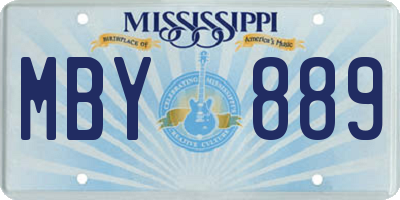 MS license plate MBY889