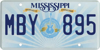 MS license plate MBY895
