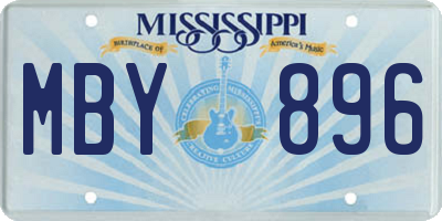 MS license plate MBY896