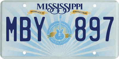 MS license plate MBY897