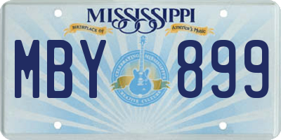 MS license plate MBY899