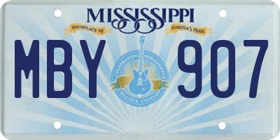MS license plate MBY907