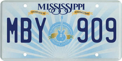MS license plate MBY909