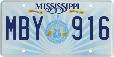 MS license plate MBY916