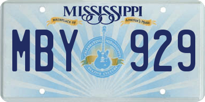 MS license plate MBY929