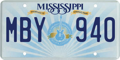 MS license plate MBY940