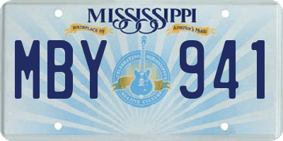MS license plate MBY941
