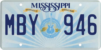 MS license plate MBY946
