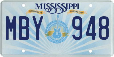 MS license plate MBY948