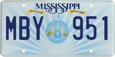 MS license plate MBY951