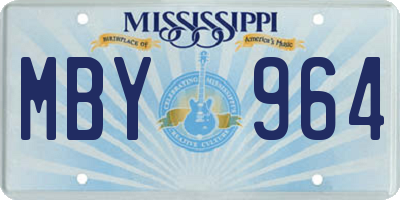 MS license plate MBY964