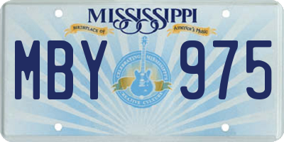 MS license plate MBY975