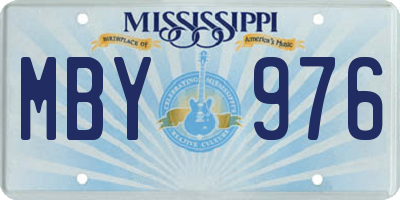 MS license plate MBY976