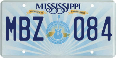 MS license plate MBZ084
