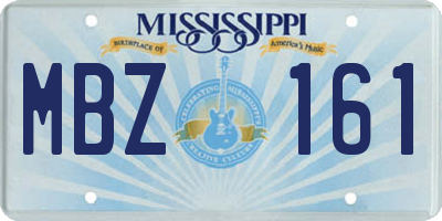 MS license plate MBZ161