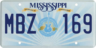 MS license plate MBZ169