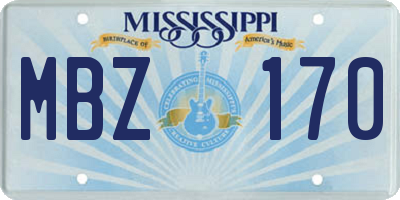 MS license plate MBZ170