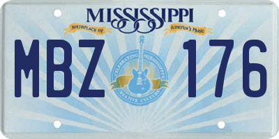 MS license plate MBZ176