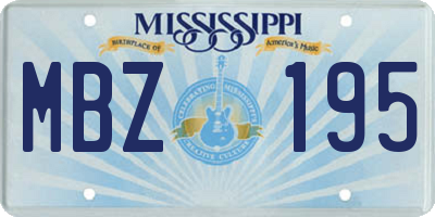 MS license plate MBZ195