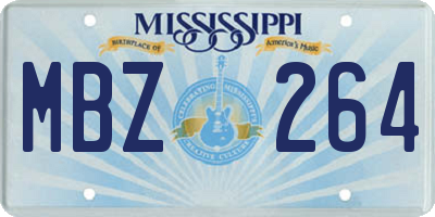 MS license plate MBZ264