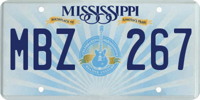 MS license plate MBZ267