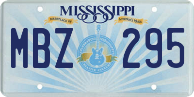 MS license plate MBZ295