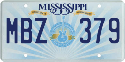 MS license plate MBZ379
