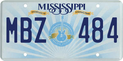 MS license plate MBZ484