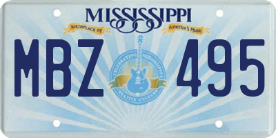 MS license plate MBZ495