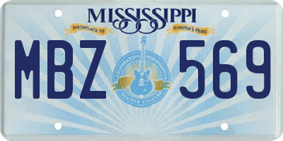 MS license plate MBZ569